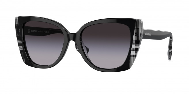 Burberry Meryl BE4393 40518G Black/check White Black (Grey Gradient)