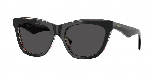 Burberry  BE4435 412187 Top Black On Vintage Check (Dark Grey)