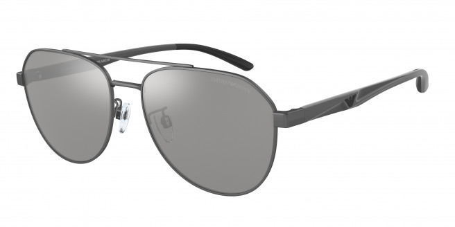 Emporio Armani  EA2129D 3003Z3 Matte Gunmetal Polarized (Polar Grey Mirror Silver)
