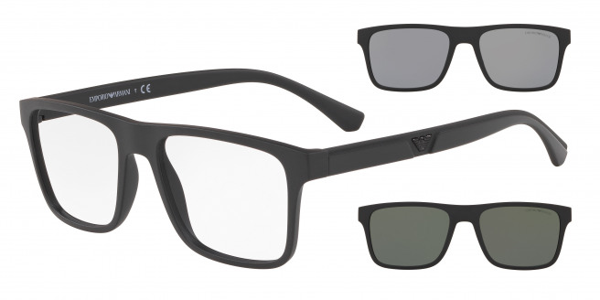 Emporio Armani  EA4115 58011W Matte Black (Clear)