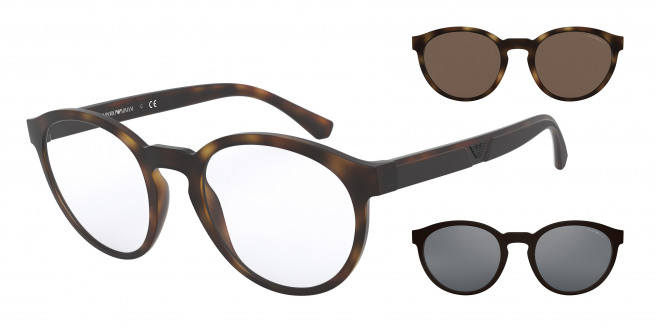 Emporio Armani  EA4152 58021W Matte Havana (Clear)