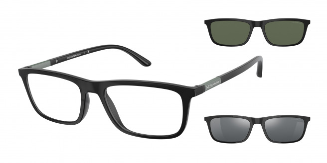 Emporio Armani  EA4160 50421W Matte Black (Clear)