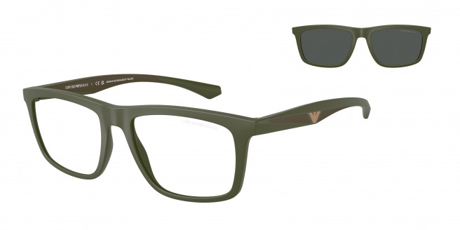 Emporio Armani  EA4235 61841W Matte Green (Clear)