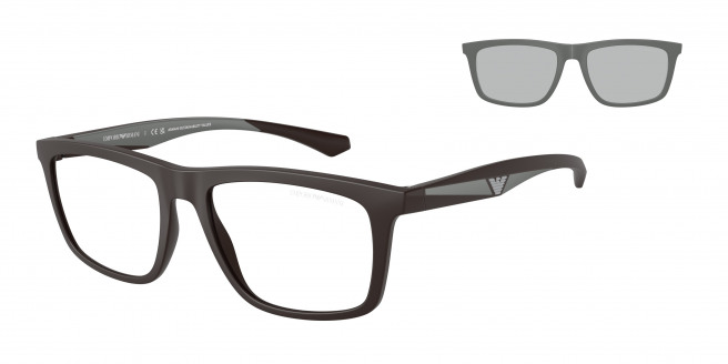 Emporio Armani  EA4235 61861W Matte Brown (Clear)