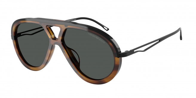 Emporio Armani  EA4242U 621287 Shiny Striped Brown (Dark Grey)