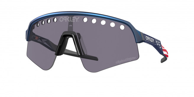 Oakley Sutro Lite Sweep OO9465 946528 Troy Lee Designs Blue Colorshift (Prizm Grey)