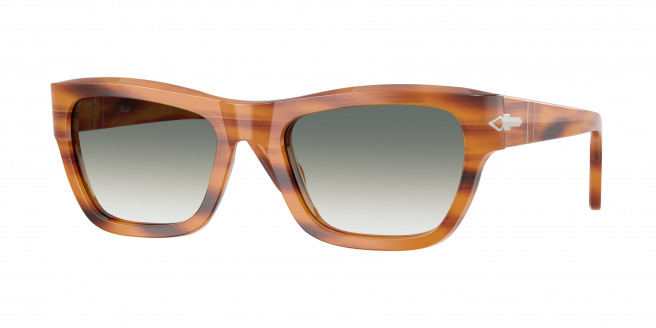 Persol  PO0091S 960/3A Striped Brown (Clear Gradient Green)