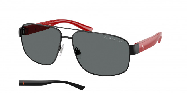 Polo Ralph Lauren  PH3156 922381 Semi Shiny Black Polarized (Polar Dark Grey)