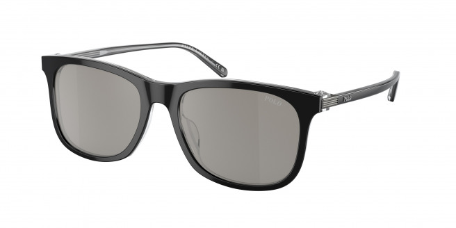 Polo Ralph Lauren  PH4186U 60266G Shiny Black On Crystal (80S Silver Mirror)