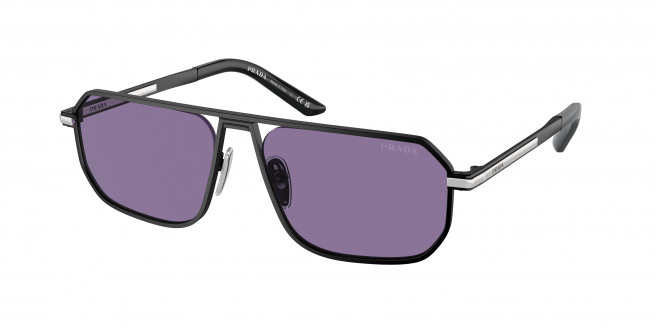 Prada  PR A53S 1BO05Q Matte Black (Violet Mirror Internal Silver)