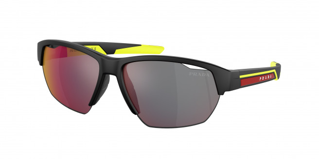 Prada Linea Rossa  PS 03YS 17G08F Matte Black (Dark Grey Mirror Blue/Red)