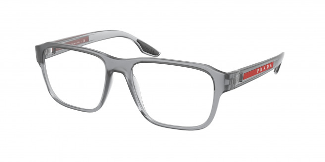 Prada Linea Rossa  PS 04NV 14C1O1 Grey Transparent Rubber