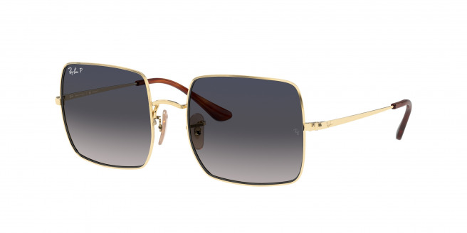 Ray-ban Square RB1971 914778 Gold Polarized (Blue/Grey)
