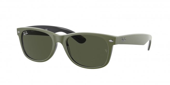 Ray-ban New Wayfarer RB2132 646531 Green On Black (Green)