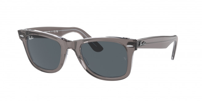 Ray-ban Wayfarer RB2140 1355R5 Grey On Transparent (Blue)