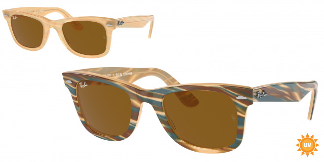 Ray-ban Wayfarer RB2140 140833 Photo Striped Brown (Brown)