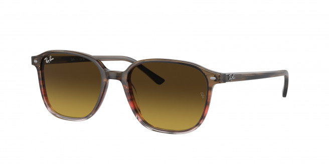 Ray-ban Leonard RB2193 138085 Striped Brown & Red (Brown)