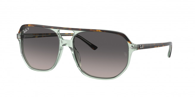 Ray-ban Bill One RB2205 1376M3 Havana On Transparent Green Polarized (Grey)