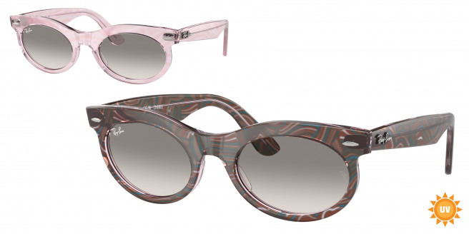 Ray-ban Wayfarer Oval RB2242 138432 Photo Waves Purple (Clear Grey)