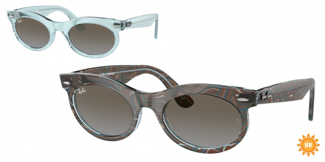 Ray-ban Wayfarer Oval RB2242 138596 Photo Waves Azure (Blue Brown)
