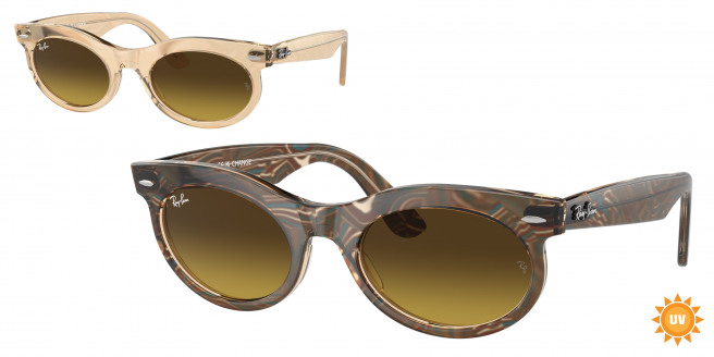 Ray-ban Wayfarer Oval RB2242 138685 Photo Waves Brown (Brown)