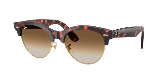 Ray-ban Clubmaster Way RB2341 143251 Pink Tortoise On Gold (Clear Gradient Brown)