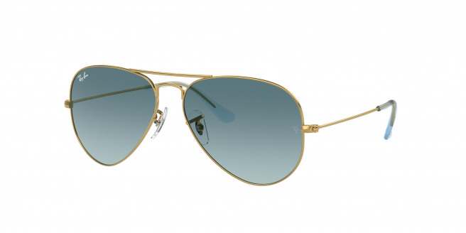 Ray-ban Aviator Large Metal RB3025 001/3M Gold (Blue Gradient Grey)