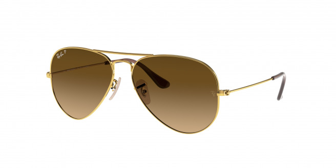 Ray-ban Aviator Large Metal RB3025 001/M2 Arista Gold Polarized (Brown)