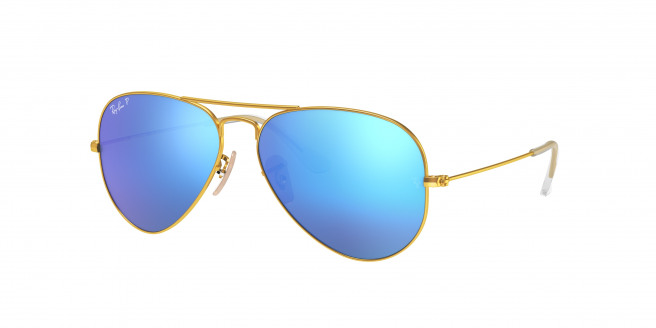 Ray-ban Aviator Large Metal RB3025 112/4L Gold Polarized (Blue)