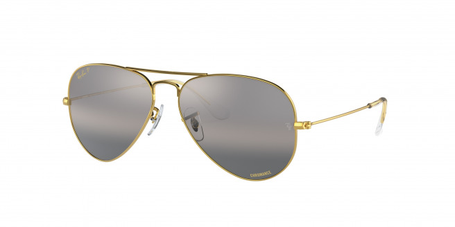 Ray-ban Aviator Large Metal RB3025 9196G3 Gold Polarized (Silver/Grey)