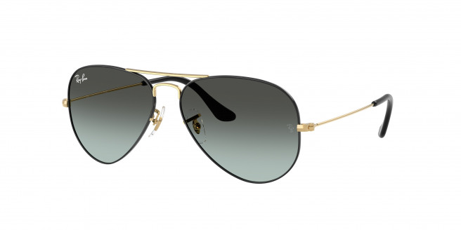 Ray-ban Aviator Large Metal RB3025 9271GK Black On Arista (Blue Vintage Gradient Black)