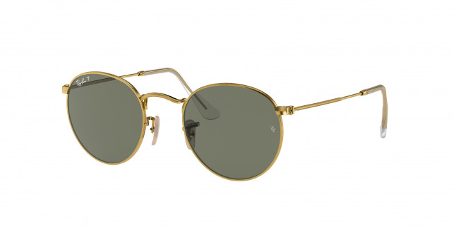 Ray-ban Round Metal RB3447 001/58 Arista Gold Polarized (G-15 Green)
