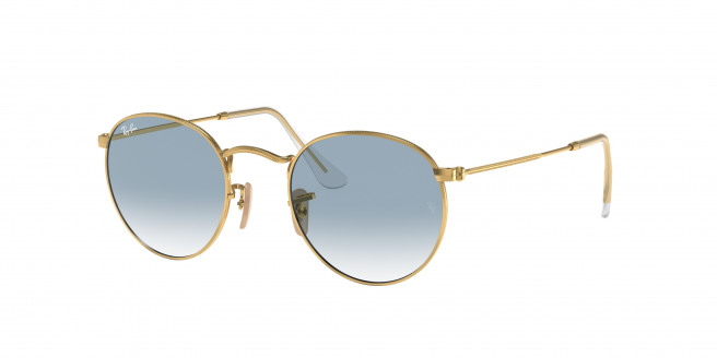Ray-ban Round Metal RB3447N 001/3F Gold (Light Blue Gradient)