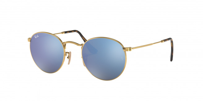 Ray-ban Round Metal RB3447N 001/9O Gold (Blue Gradient)