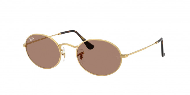 Ray-ban Oval RB3547 001/1A Arista Gold (Light Violet)