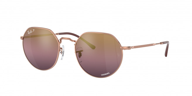 Ray-ban Jack RB3565 9202G9 Rose Gold Polarized (Mirror Red)