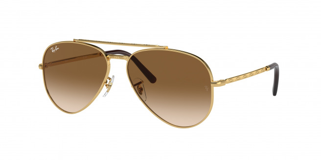 Brown aviator sunglasses ray ban clearance