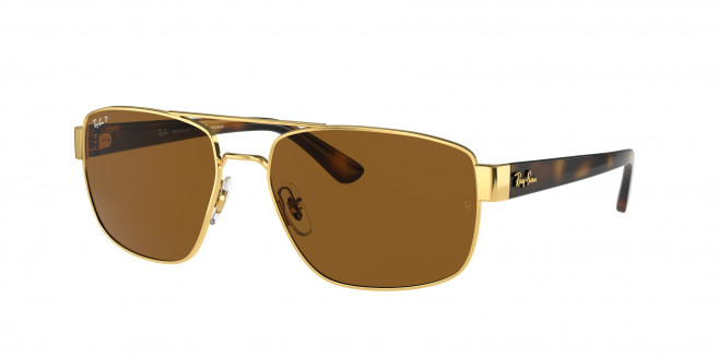 Ray-ban  RB3663 001/57 Gold Polarized (Brown)