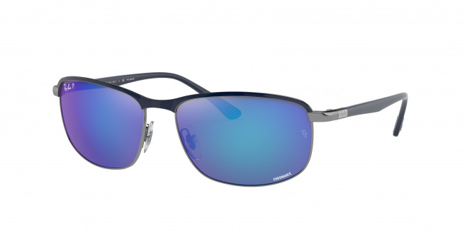 Ray-ban  RB3671CH 92044L Blue On Gunmetal Polarized (Grey/Blue)