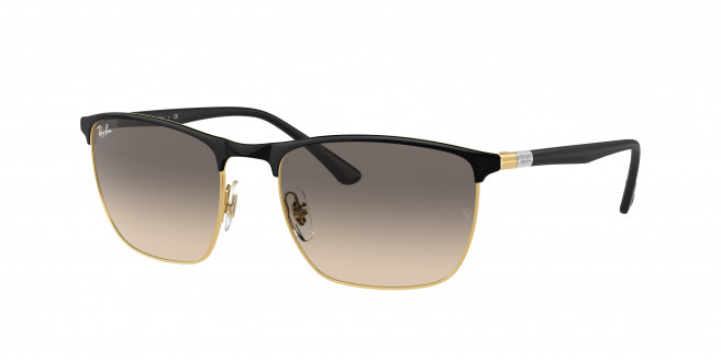 Ray-ban  RB3686 187/32 Black On Gold (Clear Gradient Grey)