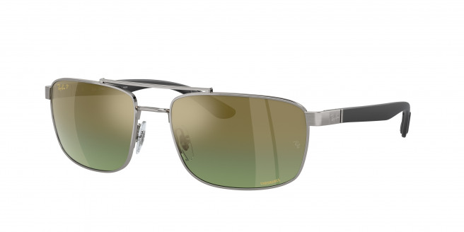 Ray-ban  RB3737CH 004/6O Gunmetal Polarized (Green & Gold)