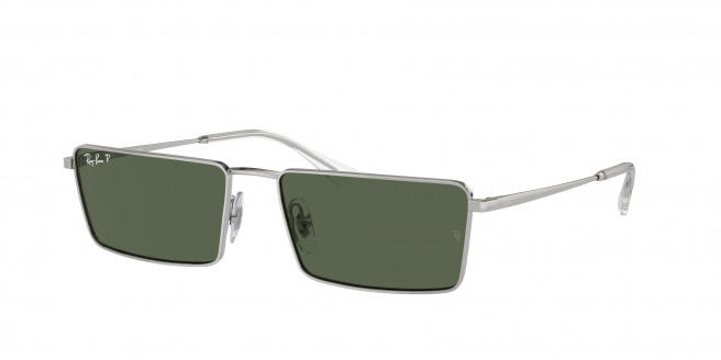 Ray-ban Emy RB3741 003/9A Silver Polarized (Dark Green)