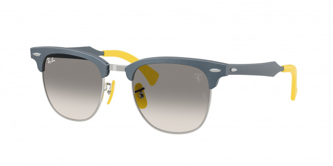 Ray-ban Ferrari  RB3807M F11232 Brushed Blue On Silver (Clear Gradient Grey)