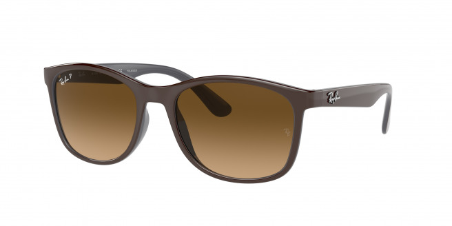 Ray-ban  RB4374 6600M2 Brown On Grey Polarized (Brown Gradient Polar)