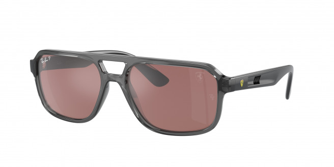 Ray-ban Ferrari  RB4414M F691H2 Transparent Grey Polarized (Purple/Silver)