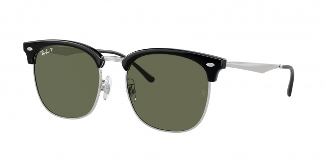 Ray-ban  RB4418D 66709A Black On Silver Polarized (Dark Green)