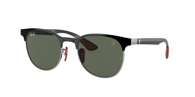 Ray-ban Ferrari  RB8327M F06071 Black On Silver (Dark Green)
