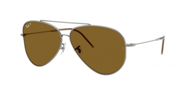 Ray-ban Aviator Reverse RBR0101S 004/83 Gunmetal Polarized (Polar Dark Brown)