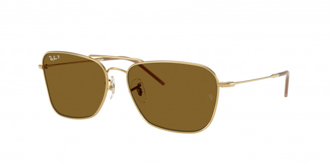 Ray-ban Caravan Reverse RBR0102S 001/83 Arista Gold Polarized (Polar Dark Brown)