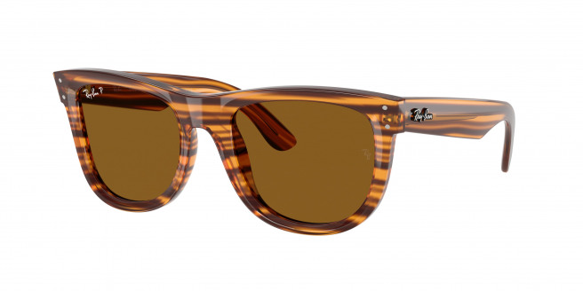 Ray-ban Wayfarer Reverse RBR0502S 679183 Striped Havana Polarized (Polar Dark Brown)